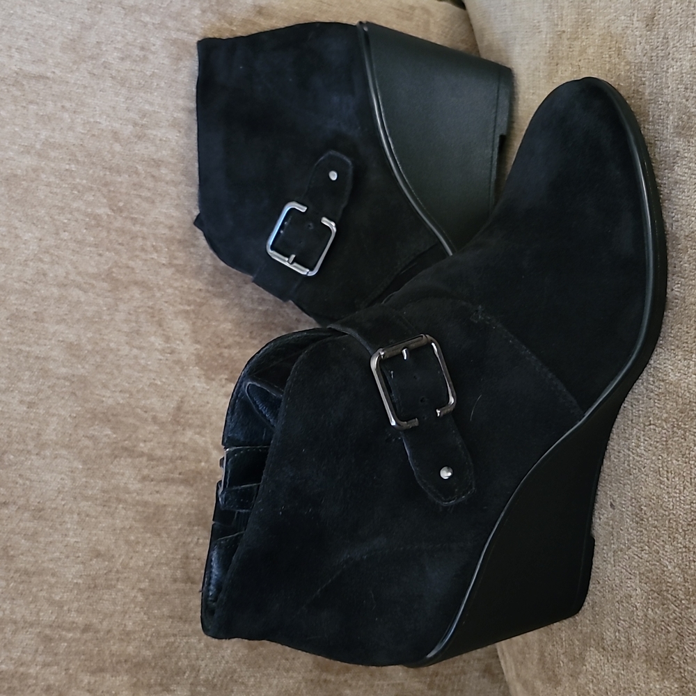 Clarks Black Suede Boots